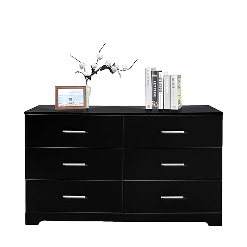 Black 8 Drawer Wood Dresser Q559
