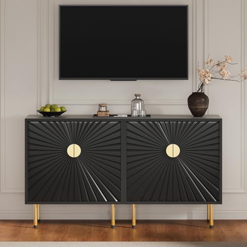 White Accent Storage Cabinet with Gold Handle Set 2 R5102
