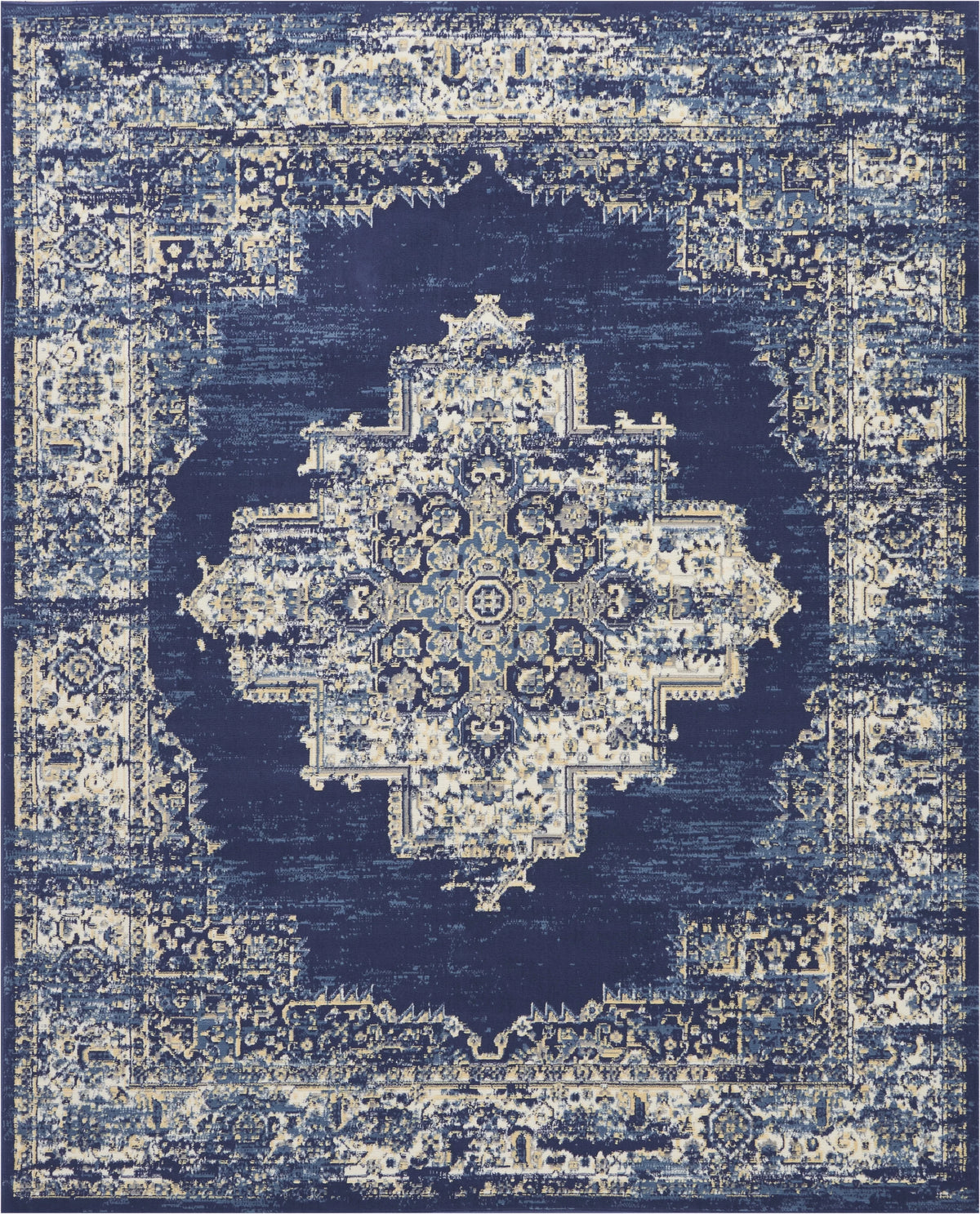 Navy Blue 7'10" x 9'10" Area Rug K84822