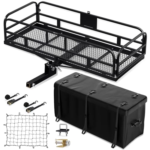 Folding 500 LBS Cargo Carrier Basket 60" x 24" x 14" for 2" Receiver M27409