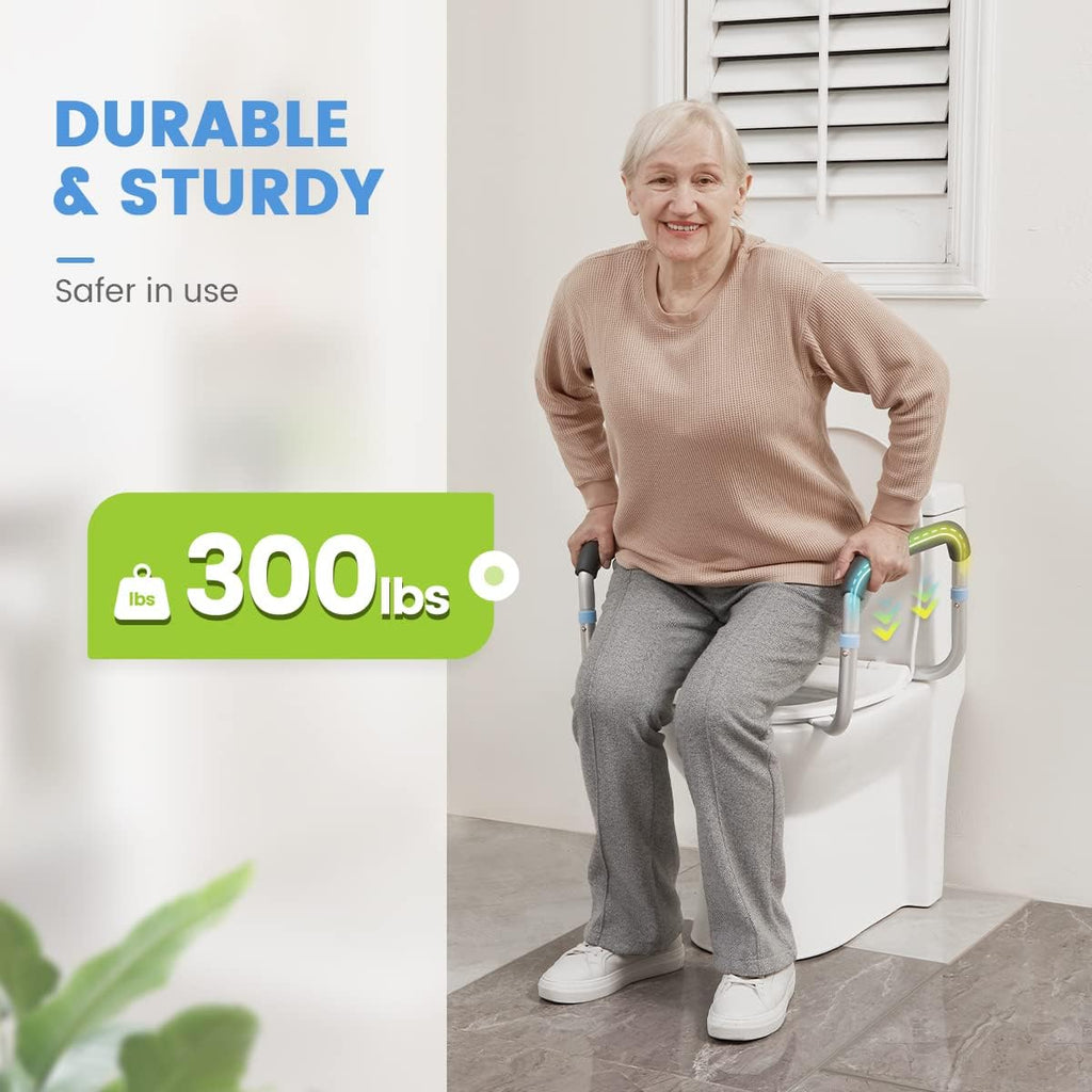 Adjustable Compact Toilet Safety Rail with Hand Rails H3407