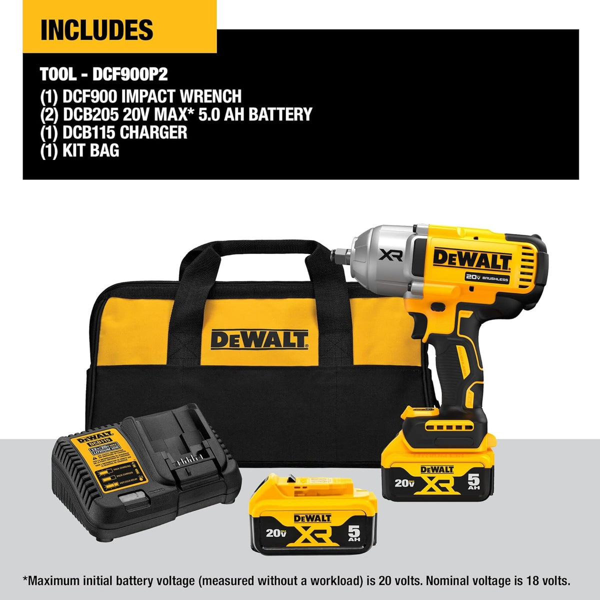 20V MAX 1/2 in. High Torque Impact Wrench with Hog Ring Anvil Kit U838300