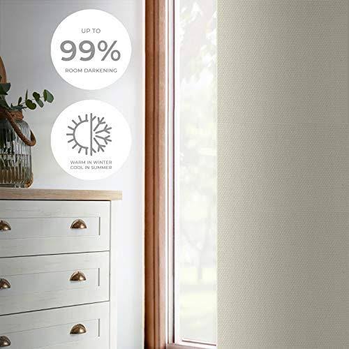 Blackout Adjustable Sliding Panel Track Blind, Up to 86 inchw x 96 inchh, Ivory X163