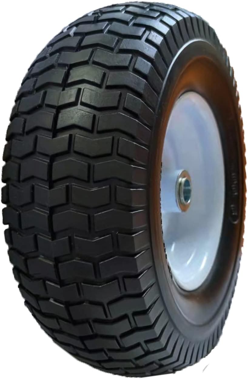 13x5.00-6 Flat Free Lawn Mower Tire and Wheel with 3/4 & 5/8 Bearing, 3” Hub F398149
