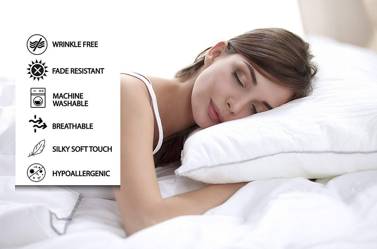 White Queen 4 Piece Microfiber Bed Sheet Set L1574