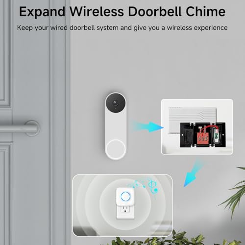Wireless Doorbell Chime Extender with Receiver F29548