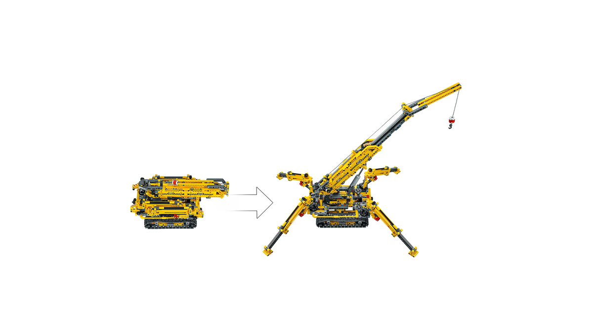 Compact Crawler Crane Construction Model Set (920 Pieces) F21220