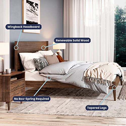 Queen Size Solid Wood Platform Bed A6684