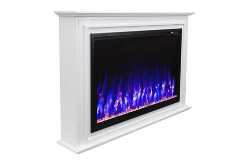 Smart Electric Fireplace with Mantel E888787