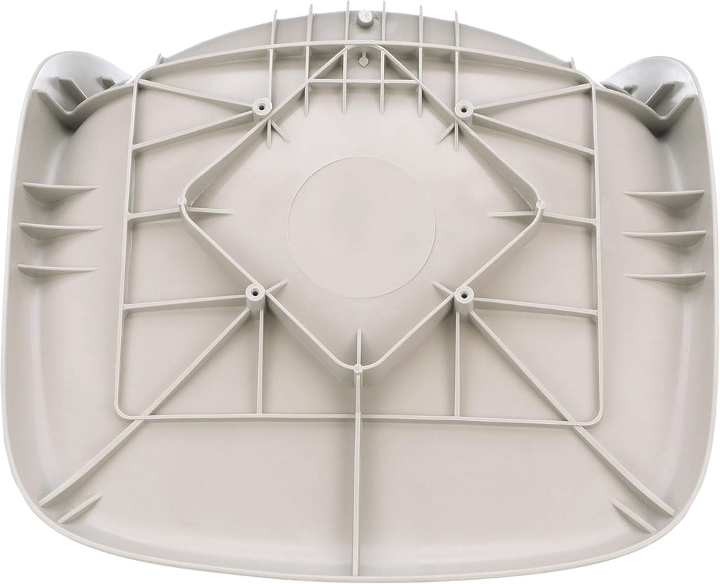 Gray 1-Piece Molded Plastic Bucket Seat with Mounting Screws B3804