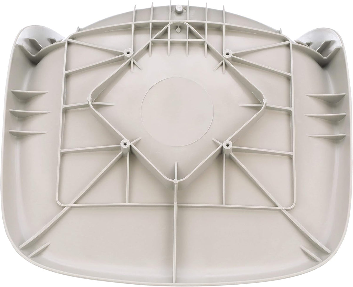 Gray 1-Piece Molded Plastic Bucket Seat with Mounting Screws B3804