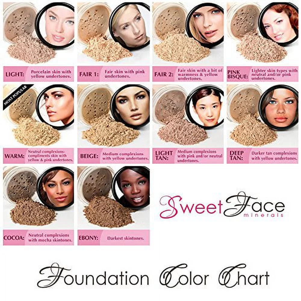 3 pc Light Tan Mineral Makeup Set K4137