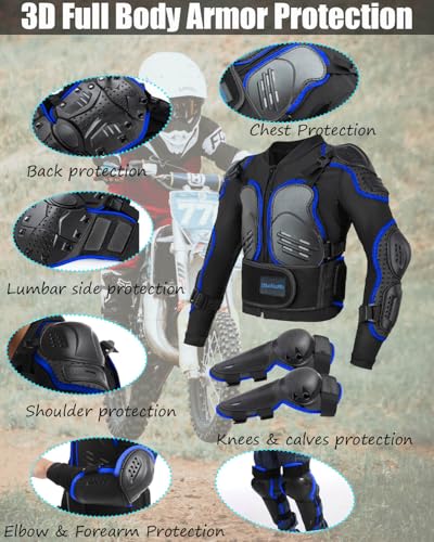 Kids Motorcycle Jacket Armor Suit B8953