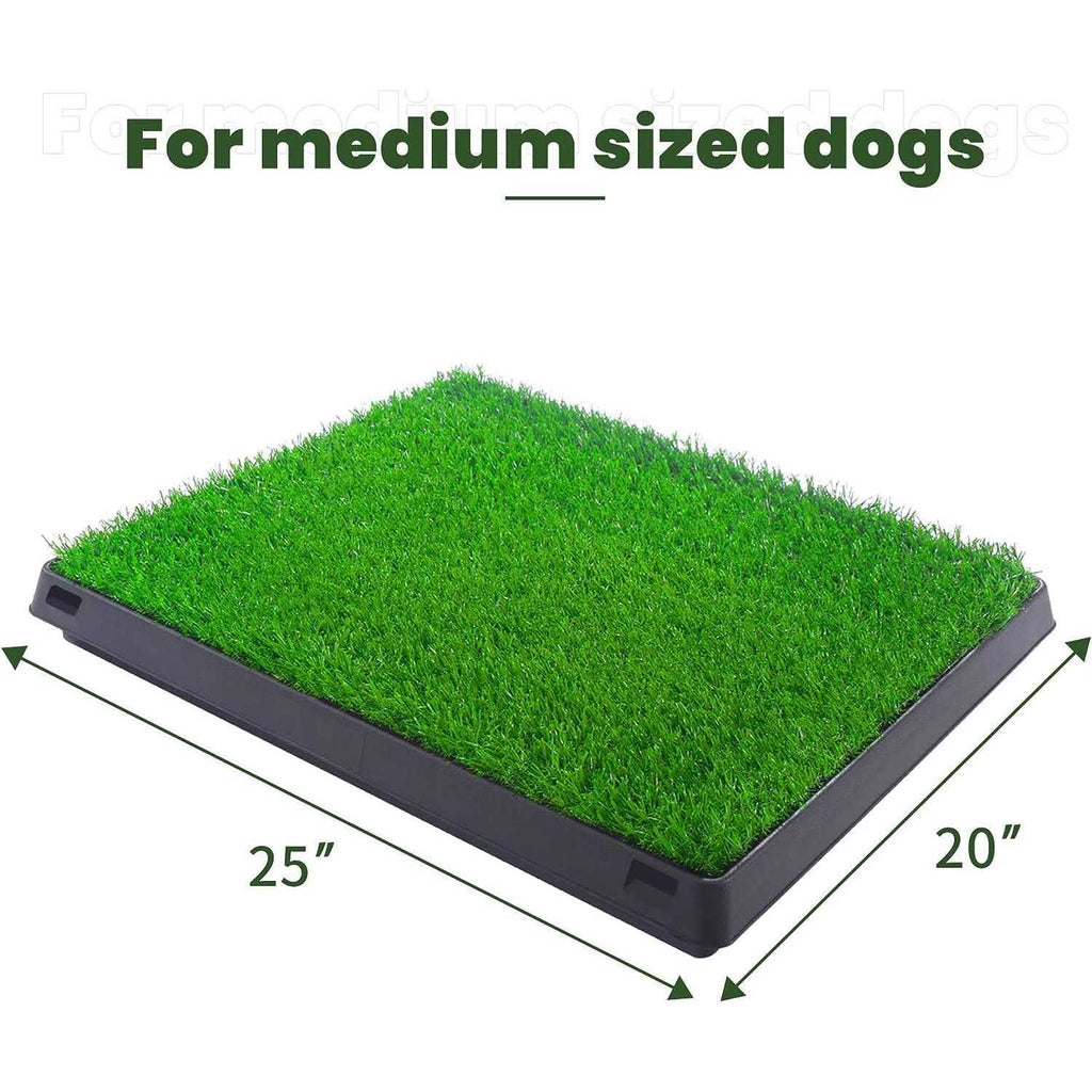 20” x 25” Artificial Dog Grass Pad with Tray C4906