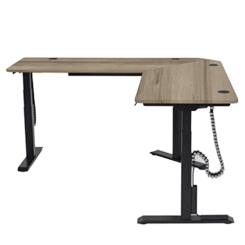 Electric Sit to Stand L-Shape Corner Desk L9634