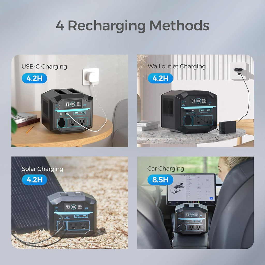 222Wh Portable Lithium Power Station with AC Outlets H3932