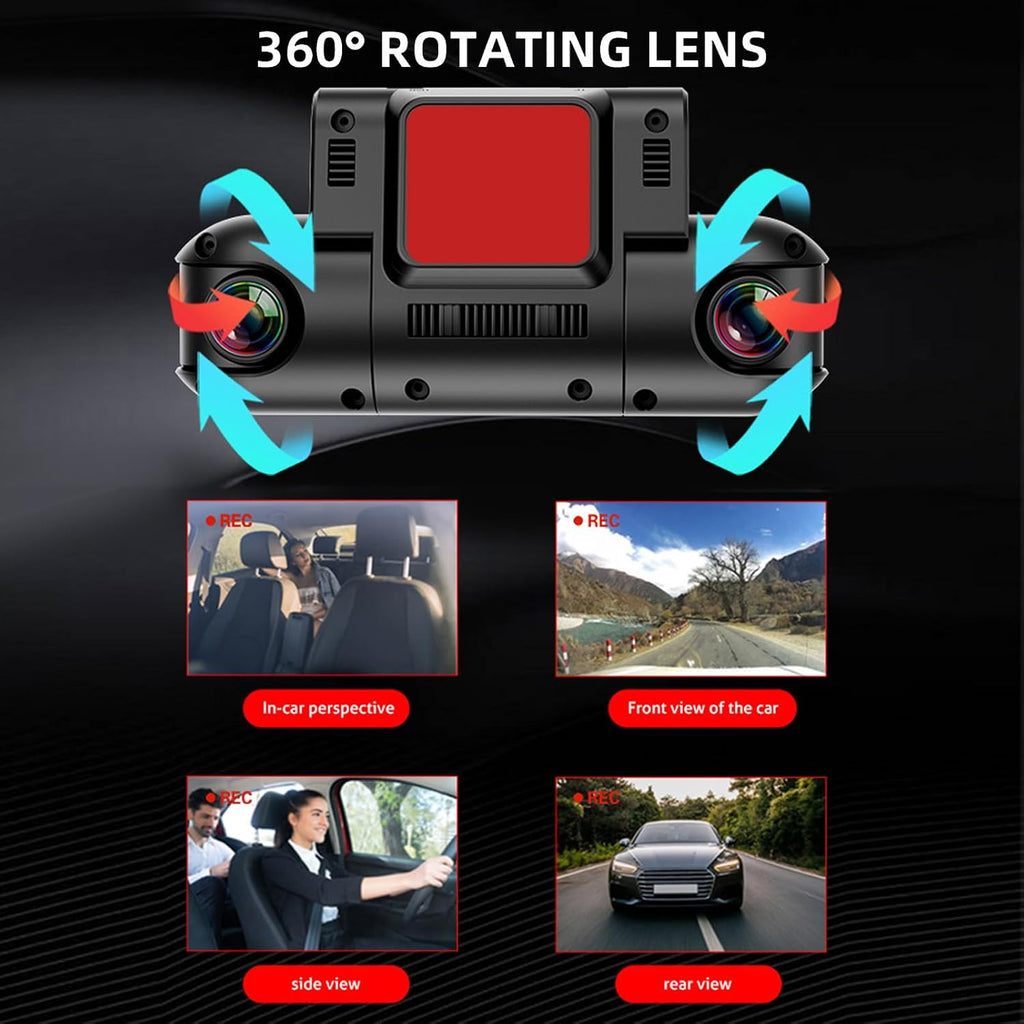 1080P FHD Front and Rear Dash Cam with 170° Wide Angle E340