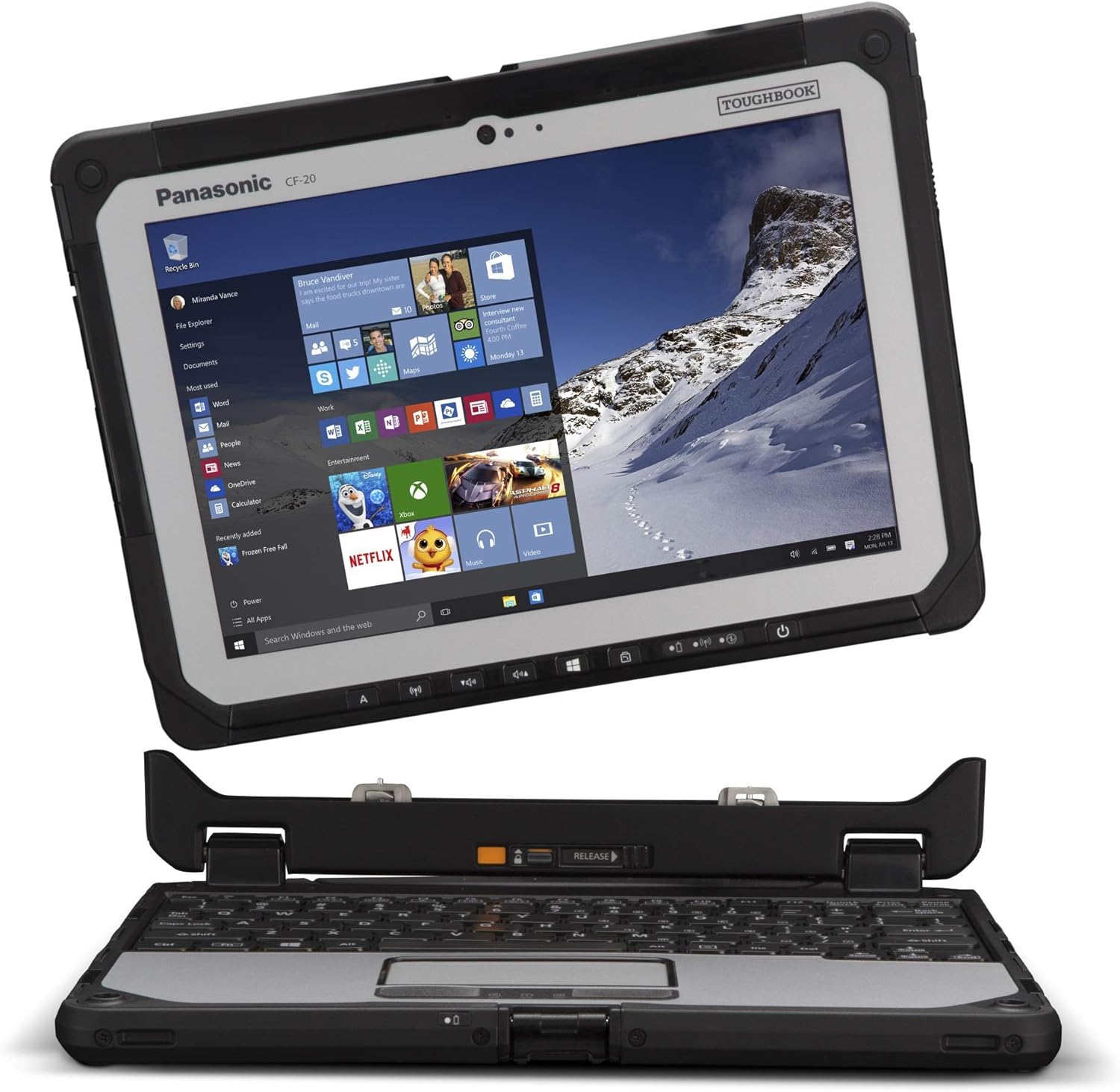 10.1" Multi Touch 1920 x 1200 8GB 128GB SSD Win 10 Pro 4G LTE Laptop Z72758
