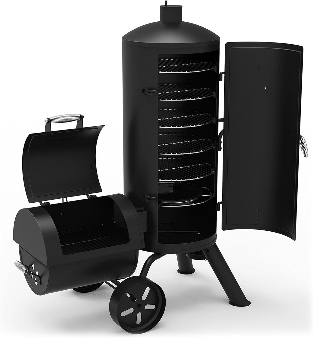 Heavy-Duty Vertical Offset Charcoal Smoker & Grill O1250