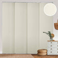 Blackout Adjustable Sliding Panel Track Blind, Up to 86 inchw x 96 inchh, Ivory X163