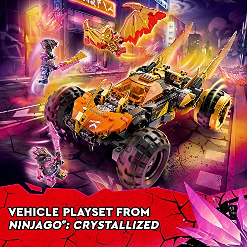 Cole’s Dragon Cruiser Car Toy with Golden Kai, Cole and Snake Warrior Minifigures N63307
