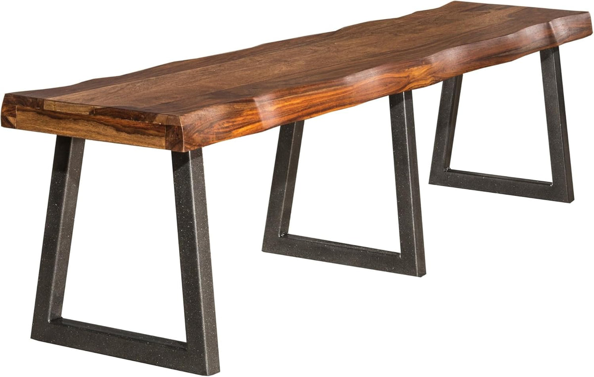 Gray Powder Coat Wood Rectangle Dining Table O832700
