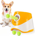 Orange Automatic Dog Ball Launcher with 3 Tennis Balls D457
