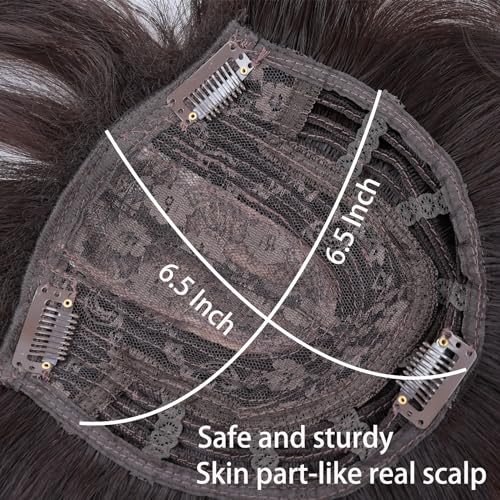 18 Inch Synthetic Fiber Clip in Hair Topper (Chestnut Brown & Honey Blonde) N8305