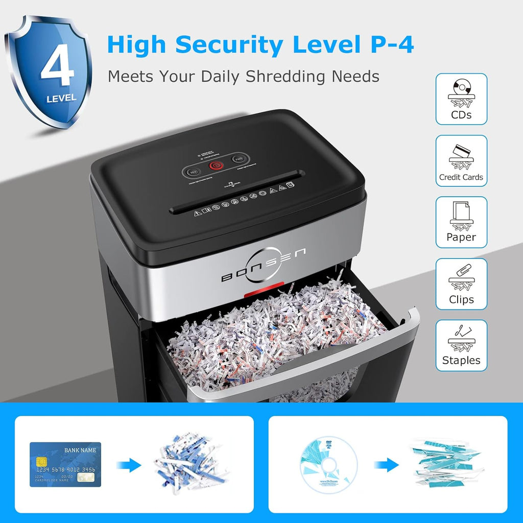 18-Sheet Cross-Cut Paper Shredder with 6.6 Gallons Pullout Basket M3757