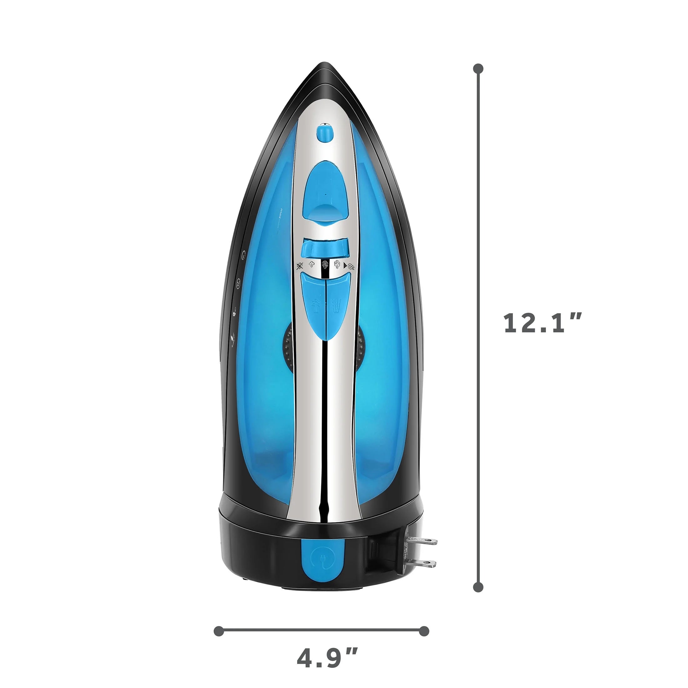 1400W Steammaster Iron with Retractable Cord, Blue and Black Finish Z29359
