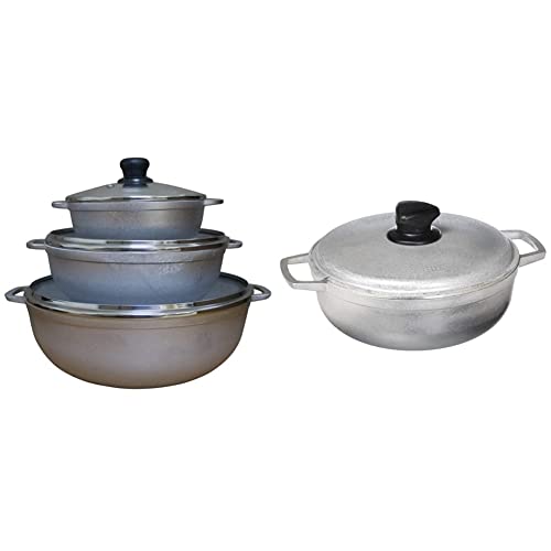 3-Piece Silver Caldero Dutch Oven Set P74745