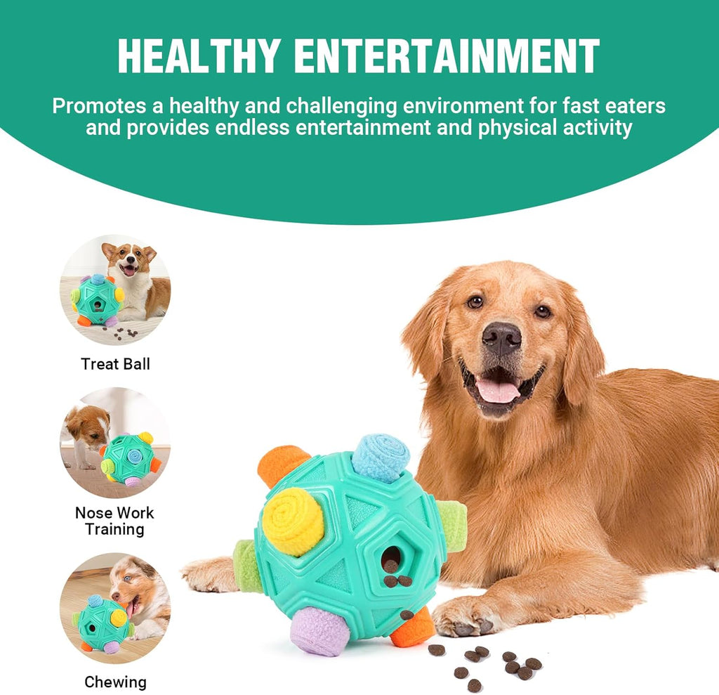 Dog Puzzle Toy Snuffle Ball Treat Dispensing Toy, Machine Washable E337