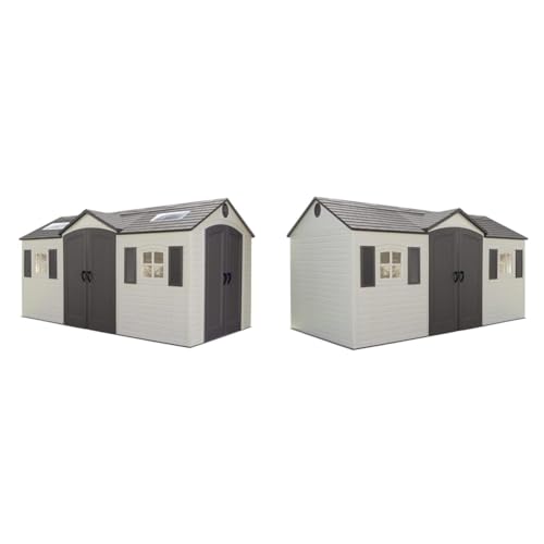 Outdoor Storage Dual Entry Shed, 15 x 8 ft, Desert Sand T399331