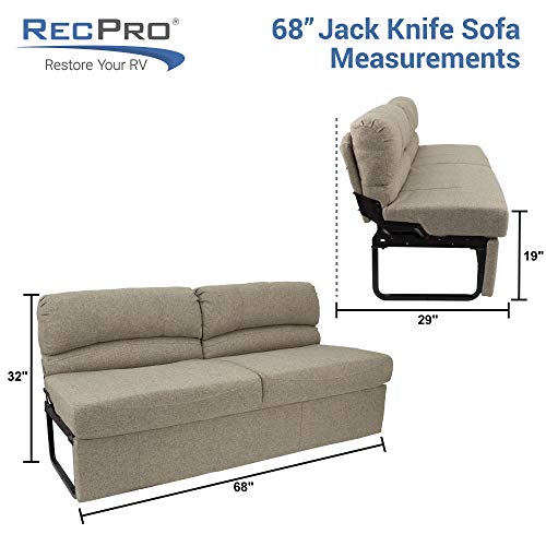 68" Jackknife Sofa Love Seat Sleeper Sofa (Oatmeal) Z1207