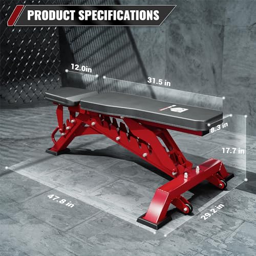1300 LBS Capacity Adjustable Weight Bench E473026