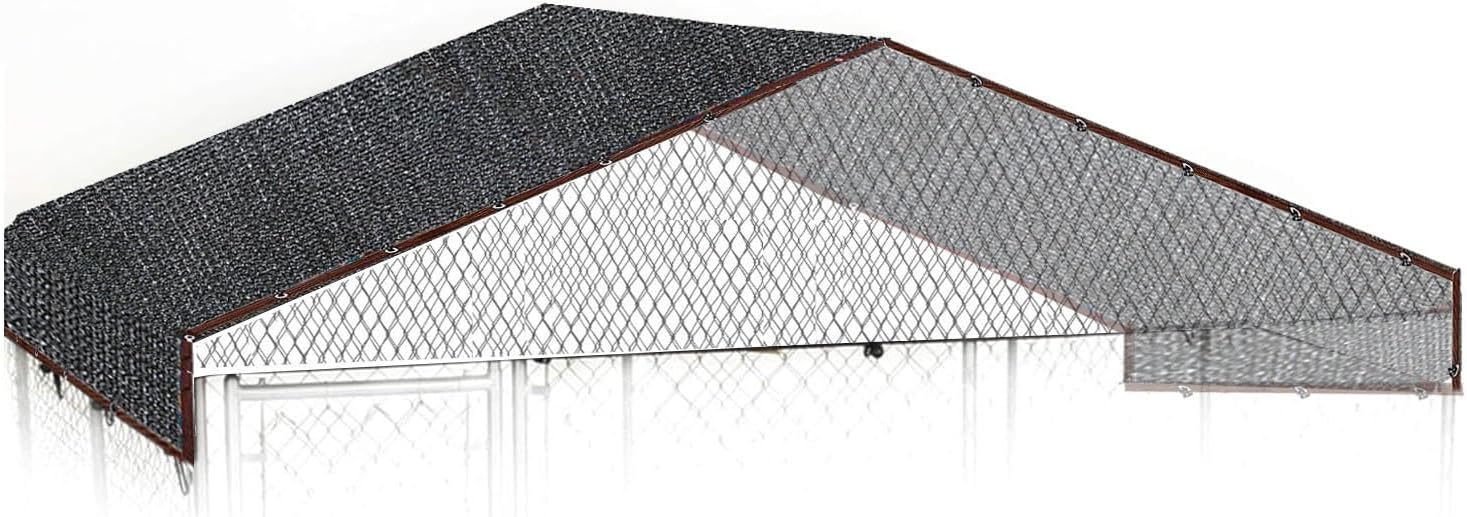 10 x 10 Feet Mesh Shade Panel with Grommets Dog Kennel Cover P8752