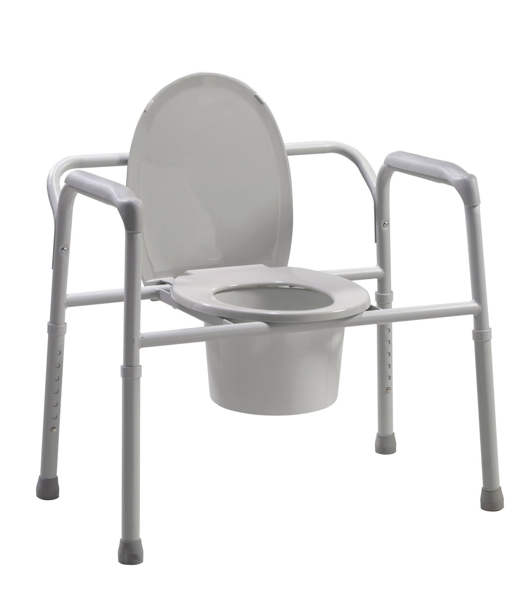 Grey Bariatric Folding Commode A7129