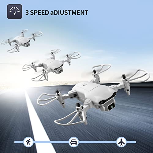 Mini Drone with 1080P HD Camera, Gray, 3 Batteries D466487