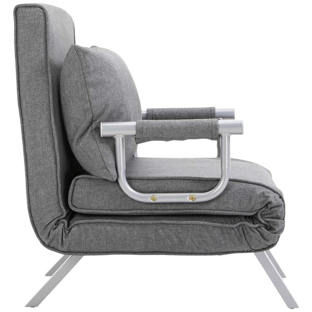 Light Grey Folding Sofa Bed Sleeper Chair P29453