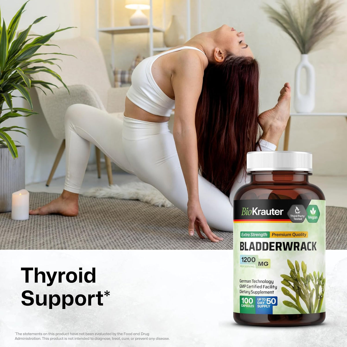 1200 mg Bladderwrack Capsules, 100 Veggie Capsules H458