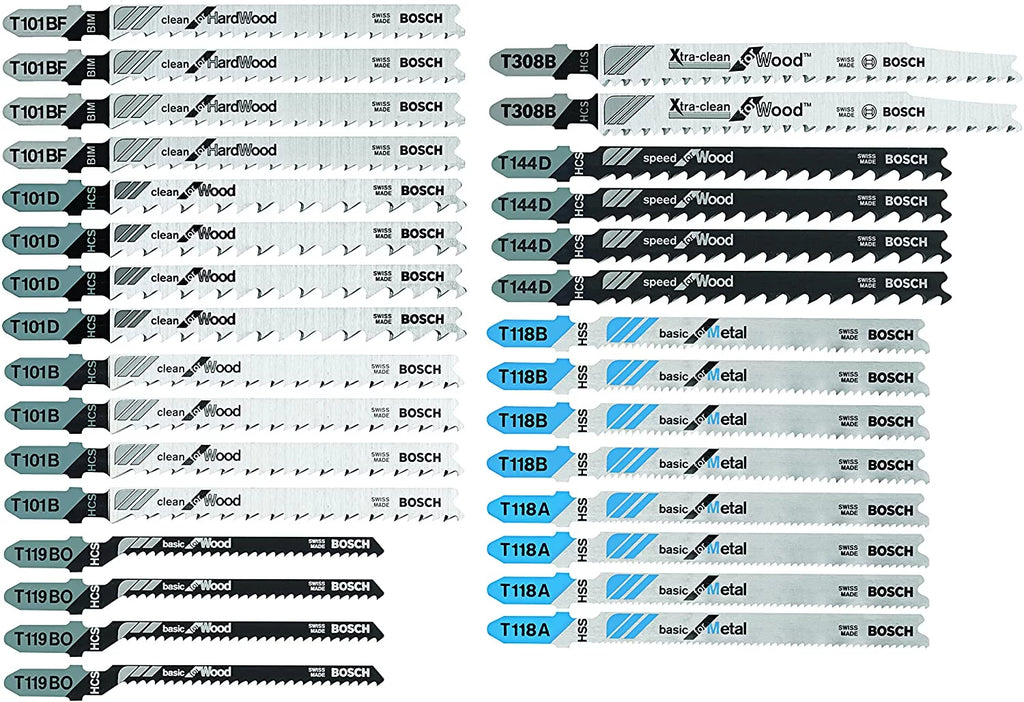 30-Piece T-Shank Jig Saw Blade Set K12524