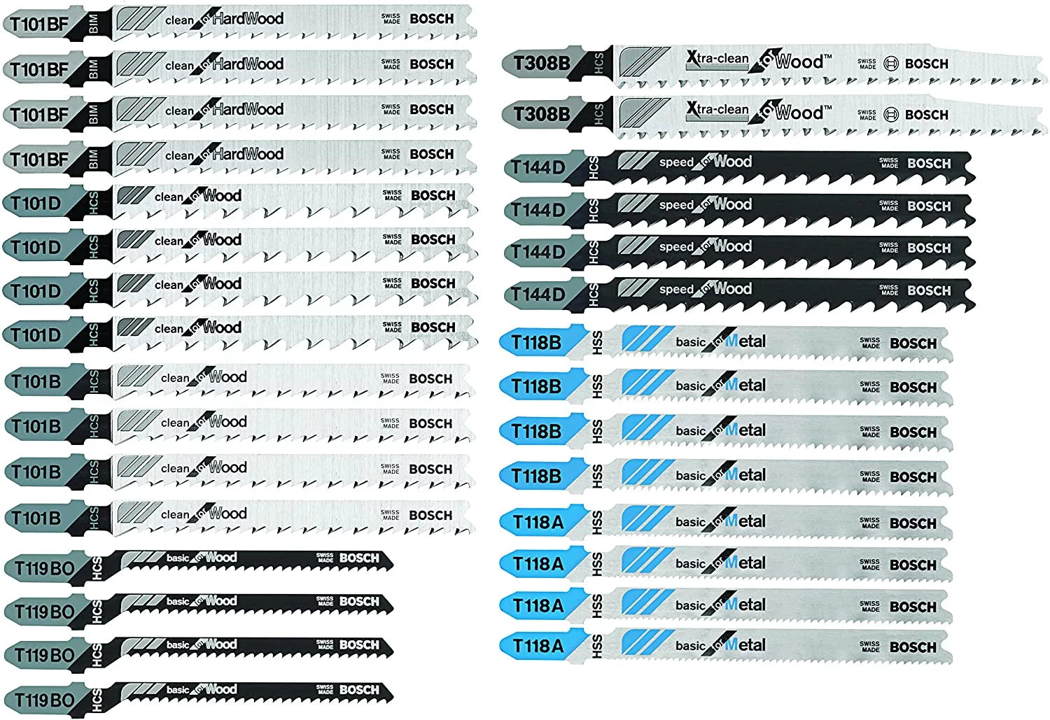 30-Piece T-Shank Jig Saw Blade Set K12524