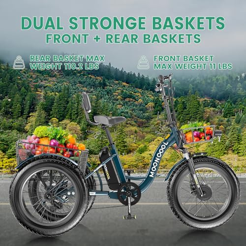 20" x 4" Fat Tire Electric Tricycle with Removable Battery E462468