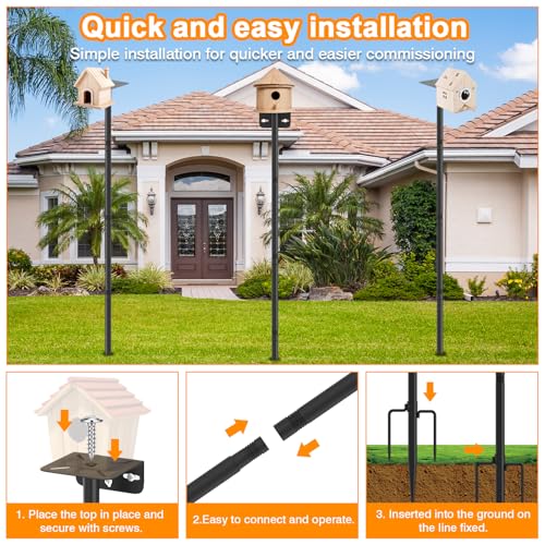 2 Pack 80 Inch Adjustable Bird Feeder Pole N173689