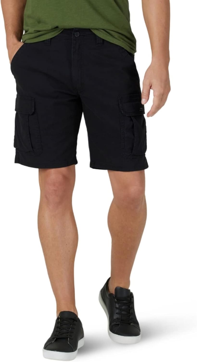 Relaxed Fit Cargo Shorts with Stretch Black 44 Y76647