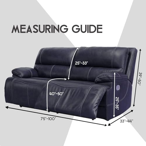 8-Pieces Dark Grey Stretch Recliner Sofa Covers Q168