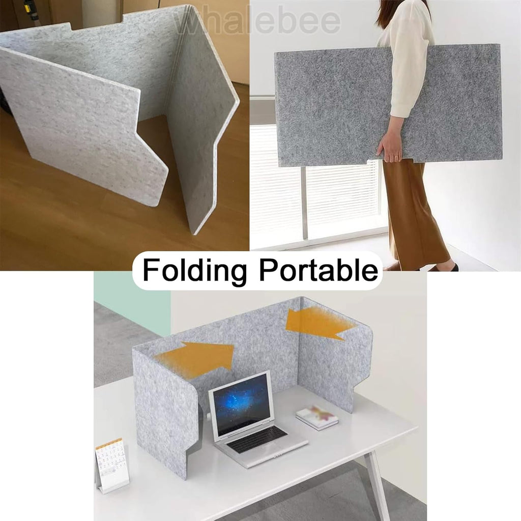 Acoustic Desk Divider 3 Panels L481536