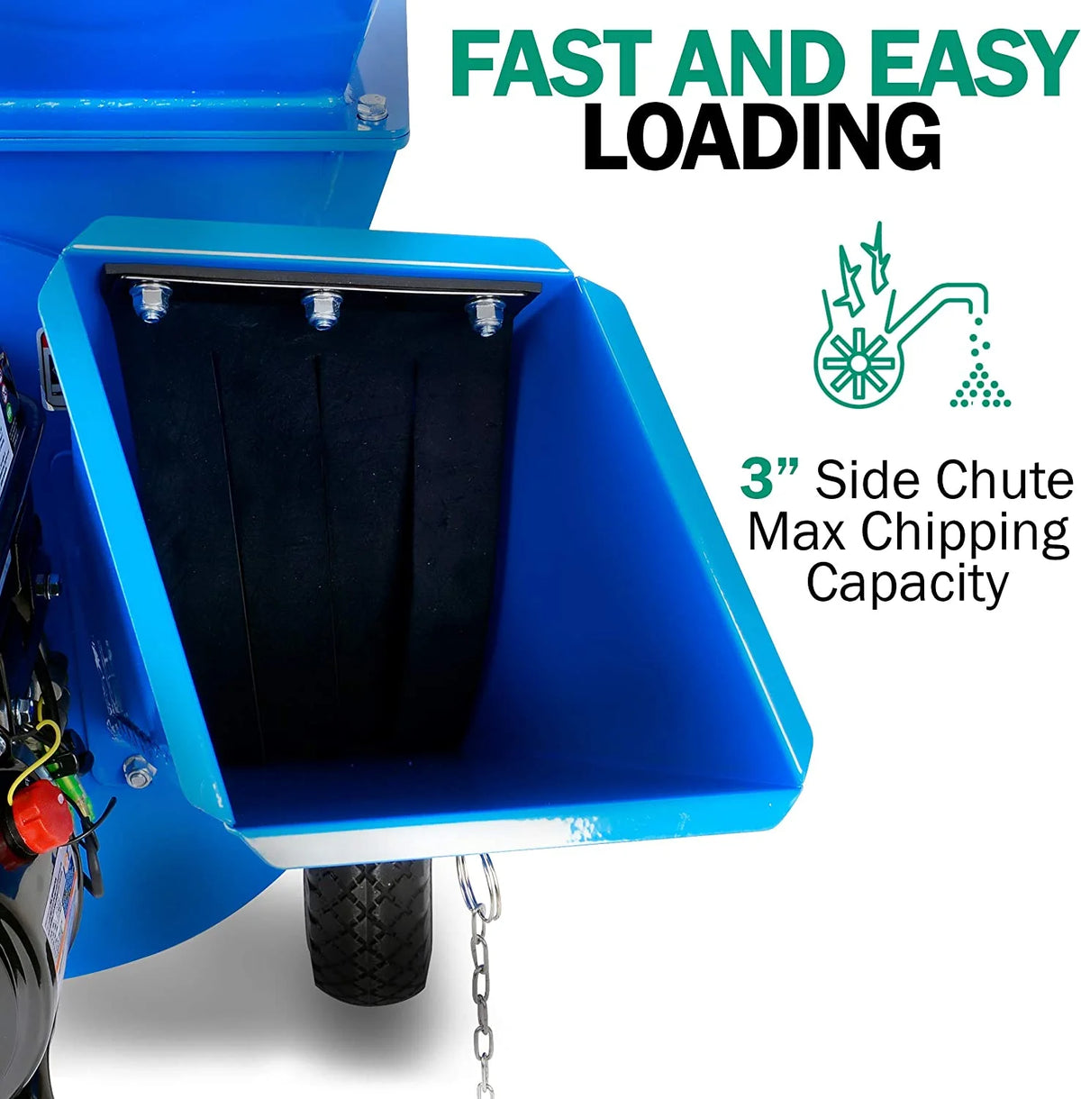 7HP 212CC Gas Wood Chipper Shredder Mulcher B521818