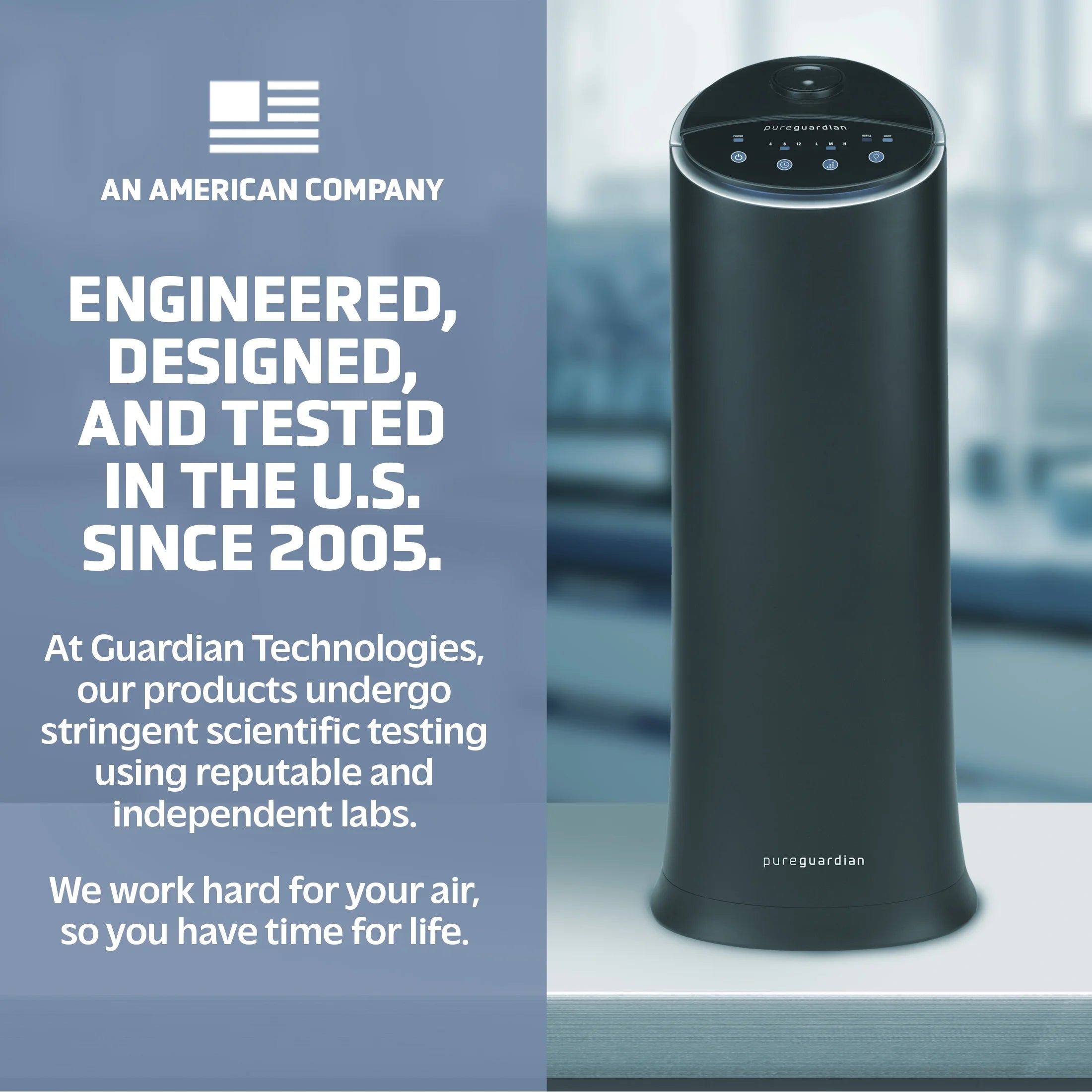 Black 1.5 Gallon Ultrasonic Cool Mist Tower Humidifier D785