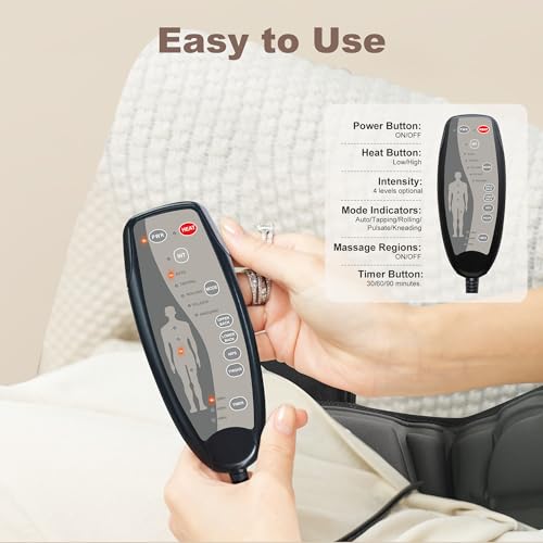 Vibration Back Massager with Heat, 10 Vibration Motors & 2 Heating Levels S91602